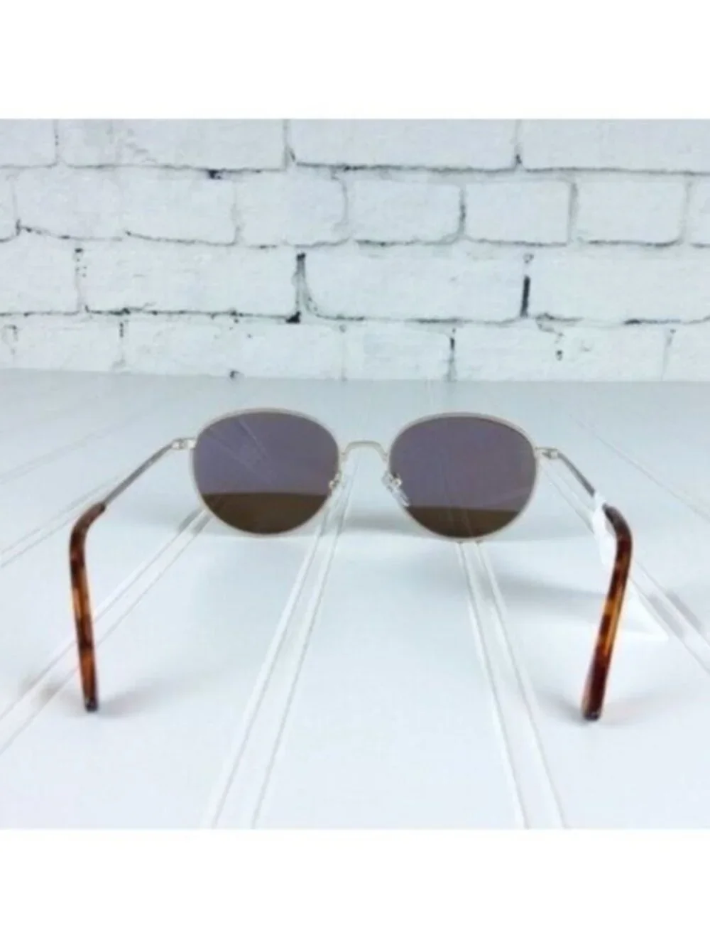 Joe's Jeans Round Wire Frame Sunglasses Pearl